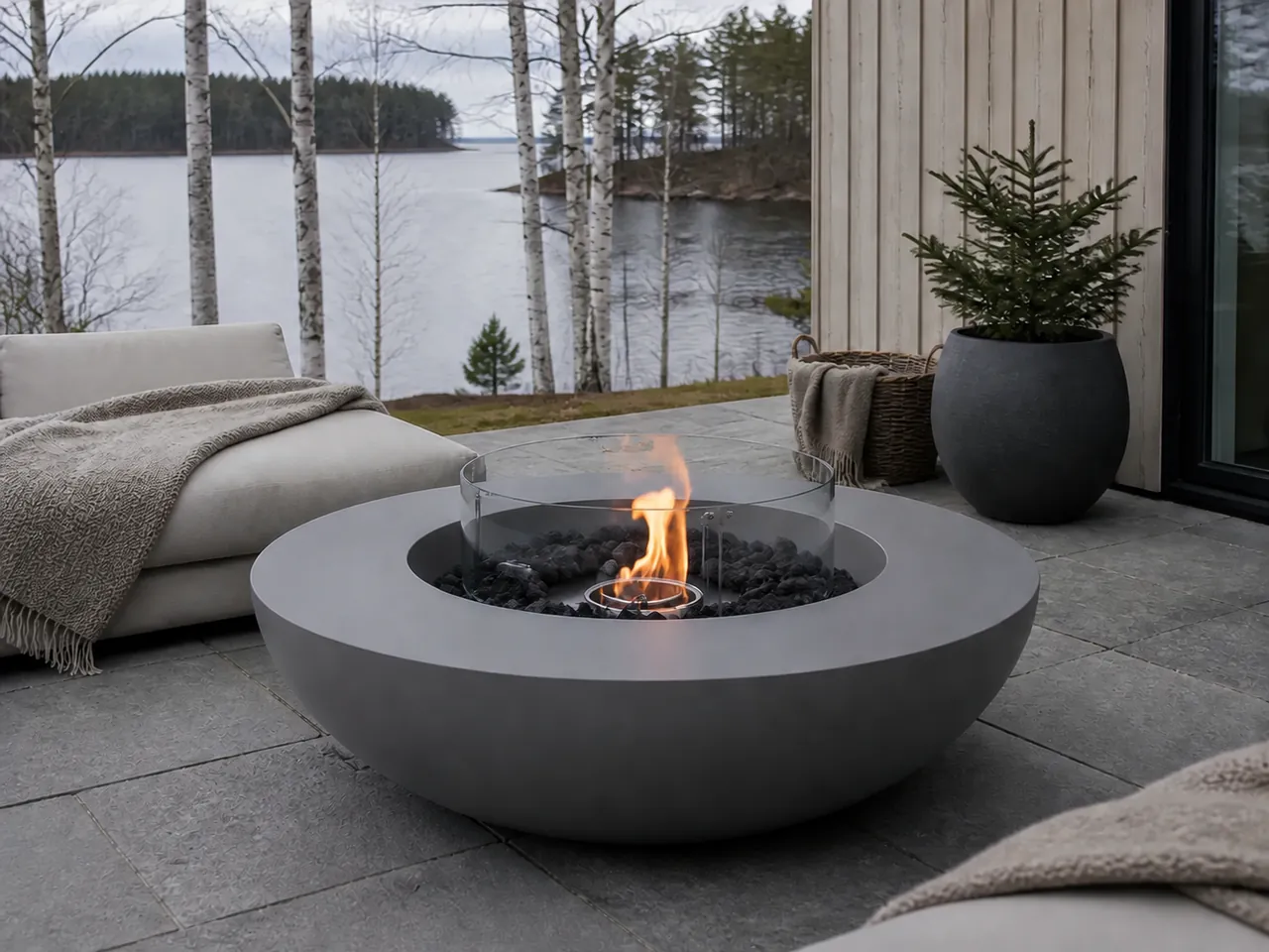 Fire Pit Thailand collection inspiration: Lyra Round Gas Fire Pit Table