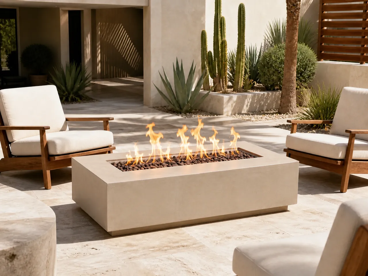 Fire Pit Thailand collection inspiration: Rowan Rectangular Gas Fire Pit Table