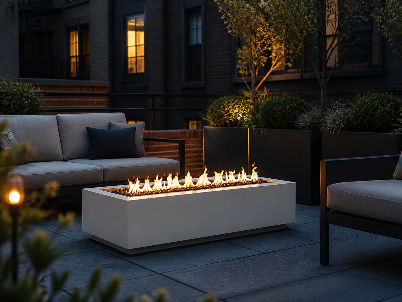 Fire Pit Thailand collection inspiration: Nova Rectangular Linear Gas Fire Pit