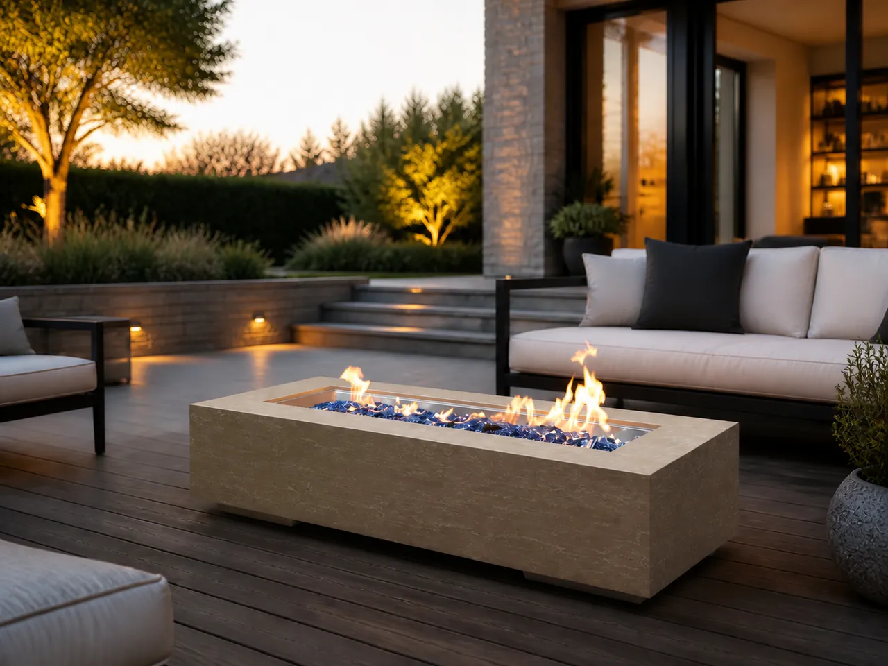 Fire Pit Thailand collection inspiration: Rhea Rectangular Gas Fire Pit Table