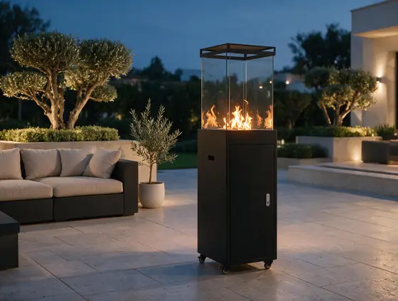 Cielo Rectangular Gas Fire Pit Tower