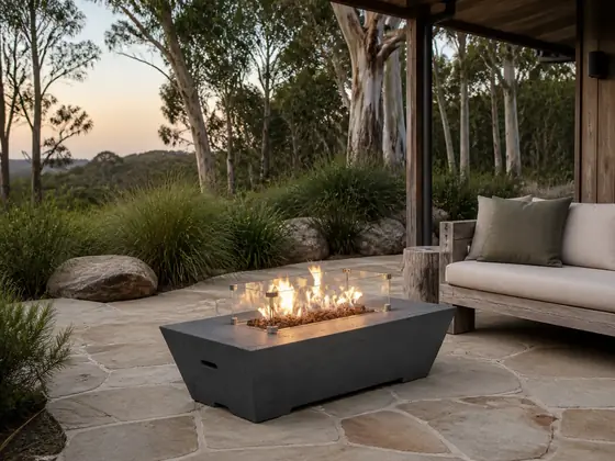 Mysa Rectangular Gas Fire Pit Table