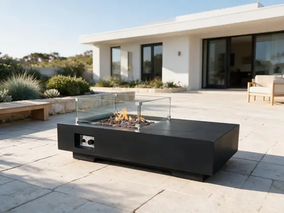 Marlow Rectangular Gas Fire Pit Table