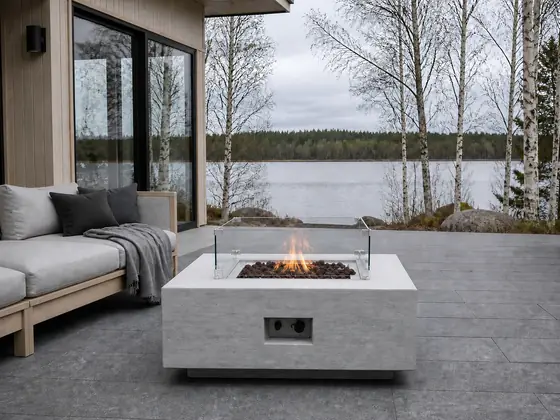 Solara Square Gas Fire Pit Table