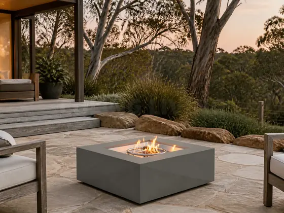 Iris Square Gas Fire Pit Table