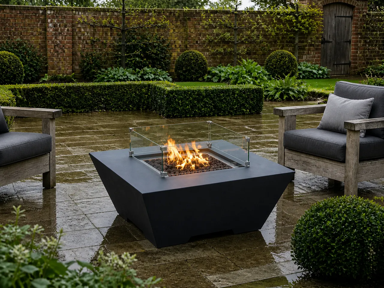 Fire Pit Thailand collection inspiration: Paloma Square Gas Fire Pit Table