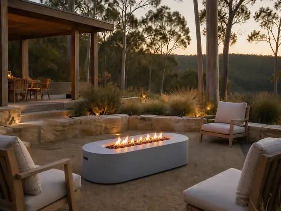 Orion Modern Oval Gas Fire Pit Table