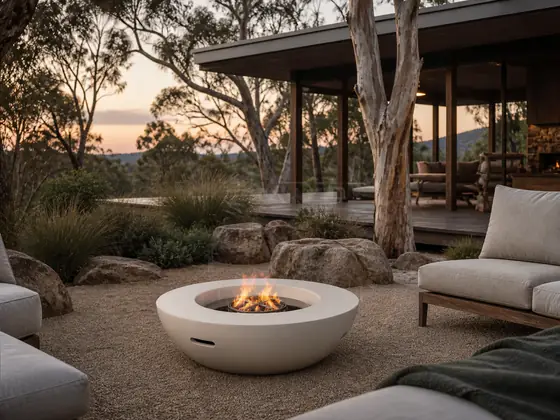 Nero Round Gas Fire Pit Table