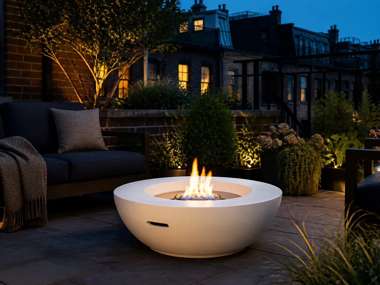 Fire Pit Thailand collection inspiration: Nero Round Gas Fire Pit Table