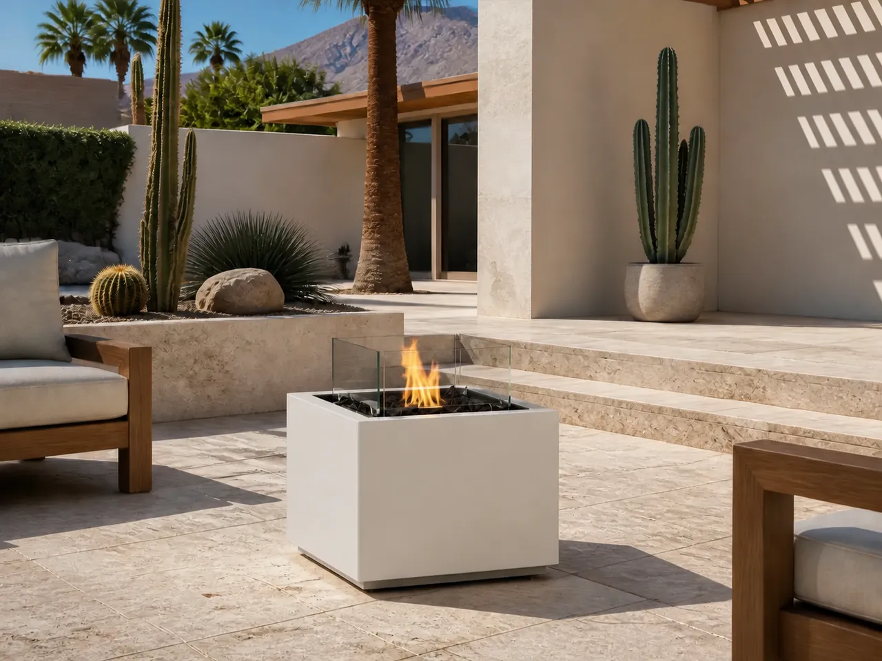 Fire Pit Thailand collection inspiration: Elio Square Gas Fire Pit Table