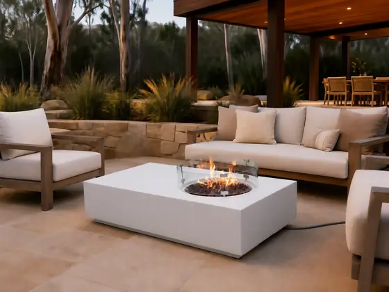 Tivoli Rectangular Gas Fire Pit Table